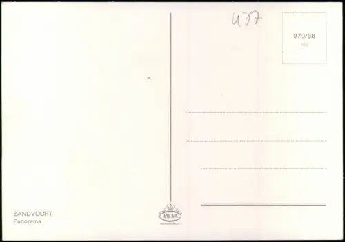 Postkaart Zandvoort Stadtpartie Hotel Parkplatz 1980