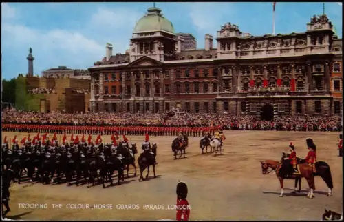 Postcard London TROOPING THE COLOUR, HORSE GUARDS PARADE 1978
