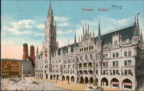 Ansichtskarte München Rathaus 1912