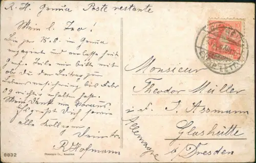 Ansichtskarte Genf Genève Stadt et le Mont Blanc 1913