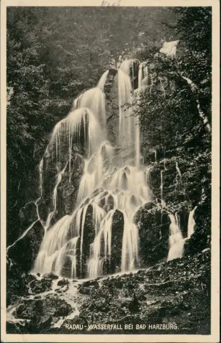 Ansichtskarte Bad Harzburg Radau Wasserfall 1938