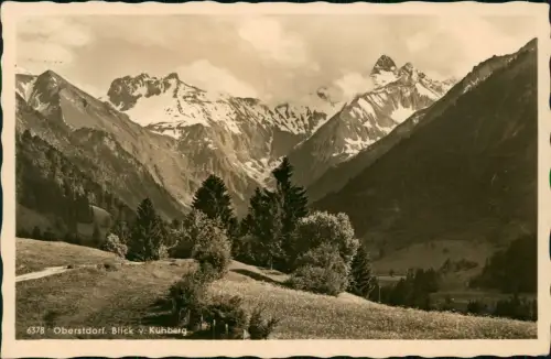 Ansichtskarte Oberstdorf (Allgäu) Blick vom Kühberg 1938