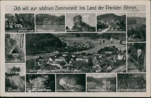 Ansichtskarte Muggendorf-Wiesenttal Stadtteilansichten 1943