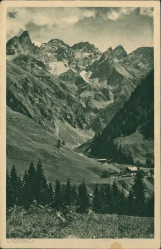 Ansichtskarte Einödsbach-Oberstdorf (Allgäu) Partie am Ort 1928