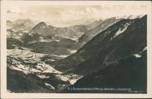 Berchtesgaden Bl.v. Purtschellerhaus a. Dachstein u. Salzachtal 1930