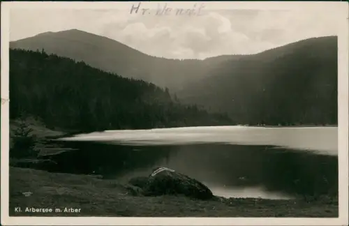 Ansichtskarte Bayerisch Eisenstein KI. Arbersee m. Arber Stimmungsbild 1936