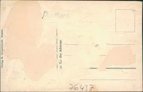 Ansichtskarte Rastatt Stadtkirche. 1915