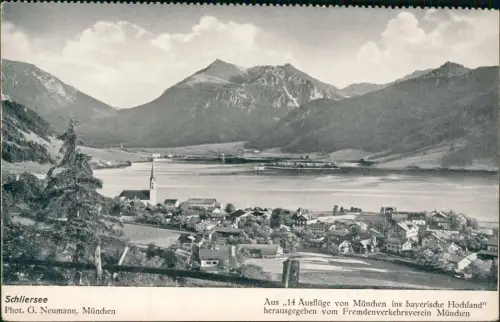 Ansichtskarte Schliersee Stadtblick 1928