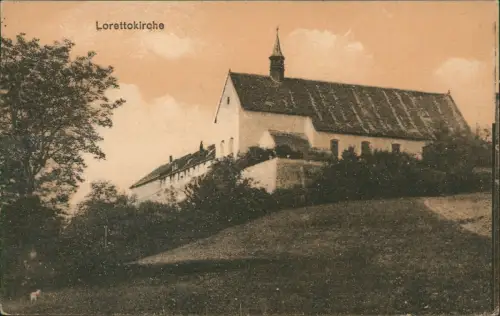 Ansichtskarte  Lorettokirche 1919   gelaufen mit Stempel STÜHLINGEN