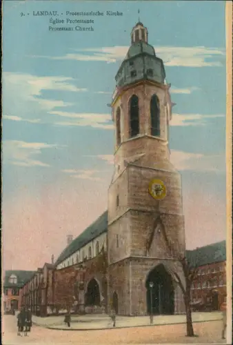 Ansichtskarte Landau in der Pfalz Protestantische Kirche 1926