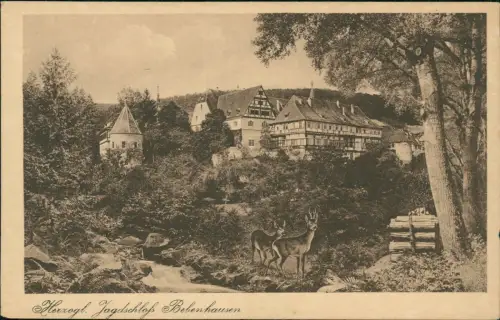 Ansichtskarte Bebenhausen-Tübingen Herzogliches Jagdschloss Bebenhausen 1927