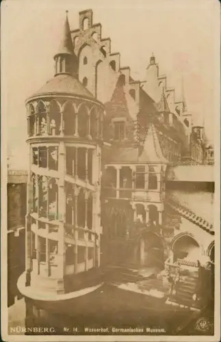 Ansichtskarte Nürnberg Wasserhof Germanisches Museum 1910