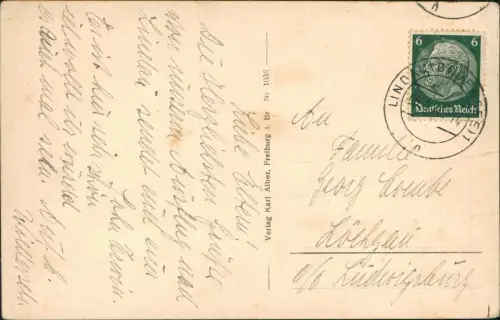 Lindau (Bodensee) Bodensee Hafen aus der Vogelschau-Perspektive 1935