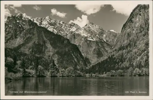Ansichtskarte Berchtesgaden Obersee mit Watzmannostwand 1930