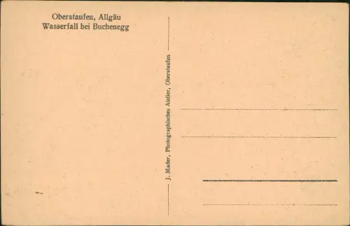 Ansichtskarte Oberstaufen Allgäu Wasserfall bei Buchenegg 1928