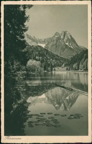 Ansichtskarte Garmisch-Partenkirchen Riessersee Seerosen 1929