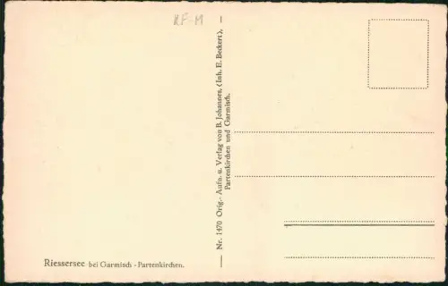 Ansichtskarte Garmisch-Partenkirchen Riessersee Seerosen 1929