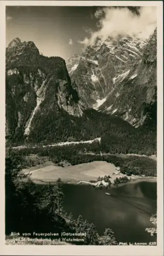 St. Bartholomä-Schönau am Königssee Blick vom Feuerpalven (Götzenalm) 1932