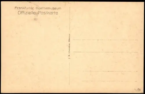 Frankfurt am Main Goethe Museum   Gemäldewand Ausstellungssaal 1920