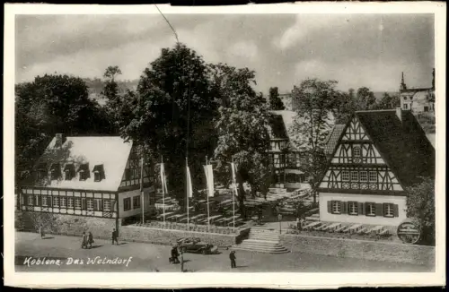 Ansichtskarte Koblenz Weindorf Straßen-Ansicht Auto Lokalität 1940