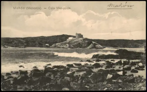 Postale Mahón Maó Mahón (Menorca) Cala Mesquida 1910