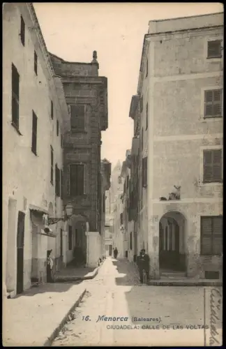 Menorca (Allgemein) Menorca Baleares CIUDADELA CALLE DE LAS VOLTAS 1910