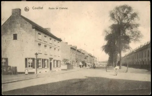 Postkaart Couillet Couyet Route de Châtelet. 1910