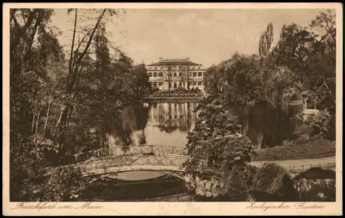 Ansichtskarte Frankfurt am Main Zoologischer Garten 1924