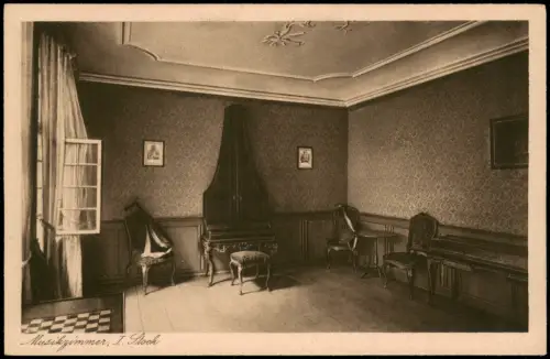 Frankfurt am Main Goethehaus Innenansicht Musik-Zimmer I. Stock 1910