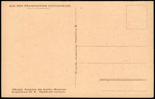 Frankfurt am Main Innenansicht Goethehaus Gemäldekabinet, II. Stock 1910