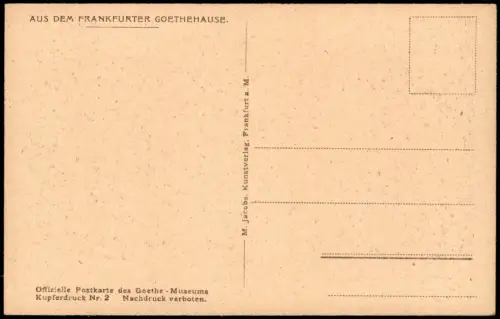 Frankfurt am Main Innenansicht Goethehaus Wohnstube, Erdgeschoss 1910