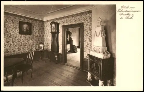 Frankfurt am Main Goethehaus Blick ins Geburtszimmer Goethe, I. Stock 1920