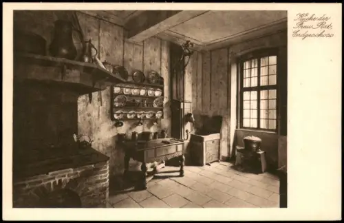 Frankfurt am Main Goethehaus Küche der Frau Rat im Erdgeschoss 1920