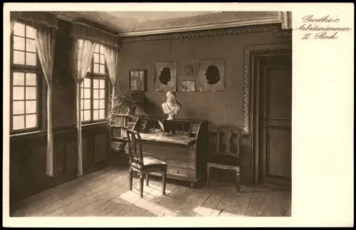 Frankfurt am Main Goethehaus Arbeitszimmer von Goethe, Innenansicht 1920