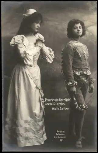 Theater Schauspieler Prinzessin Herzlieb Grete Diercks Math.Salber 2 1913