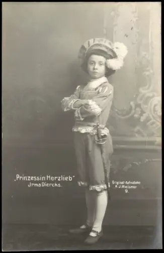 Ansichtskarte  Theater - Schauspieler Prinzessin Herzlieb Irma Diercks. 1913