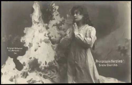 Ansichtskarte  Theater Schauspieler Prinzessin Herzlieb Grete Diercks. 1912