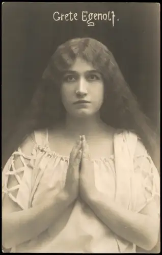 Ansichtskarte  Theater - Schauspieler Grete Egenolf schöne Frau 1912