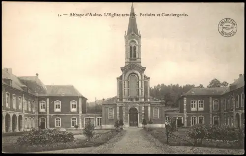 Postkaart Thuin Abbaye d'Aulne Eglise Kloster-Kirche 1910