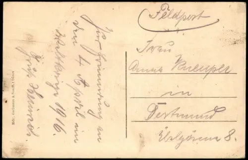 Antoing Schloss Château de S.A.S. le prince Charles de Ligne 1915 Feldpost