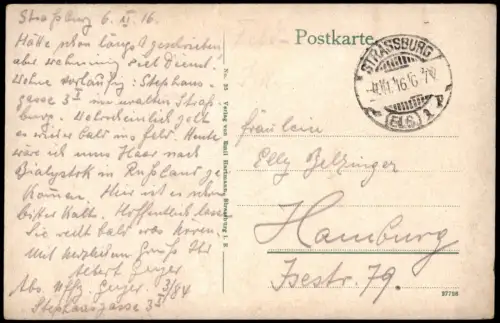 CPA Straßburg Strasbourg Blick v. d. gedeckten Brücken. 1916