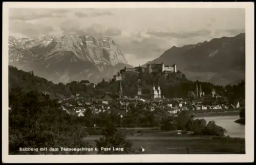 Ansichtskarte Salzburg mit dem Tennengebirge u. Pass Lueg 1938