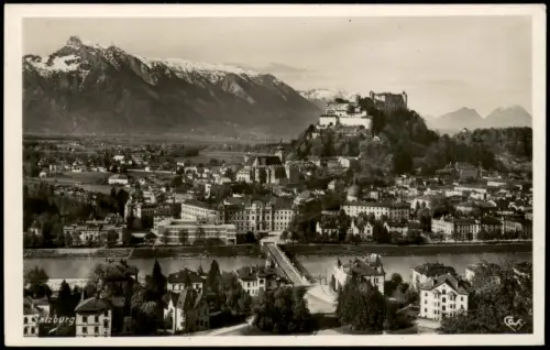Ansichtskarte Salzburg Blick gegen Untersberg - Fotokarte 1938