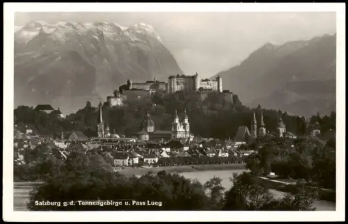 Ansichtskarte Salzburg Tennengebirge u. Pass Lueg 1953  Mischfrankatur