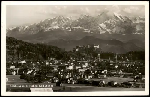 Ansichtskarte Salzburg m. d. Hohen Göll 2519 m - Fotokarte 1938