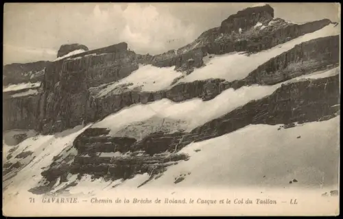 Gavarnie Chemin de la Brèche de Roland, le Casque et le Col du Taillon 1911