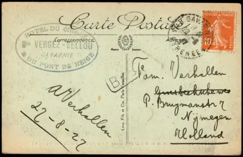 Gavarnie Chemin de la Brèche de Roland, le Casque et le Col du Taillon 1911