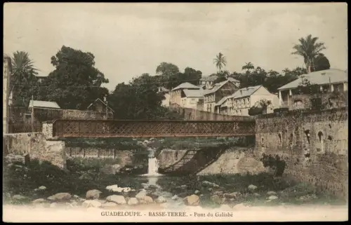CPA .Guadeloupe allgemein BASSE-TERRE - Pont du Galisbé 1912