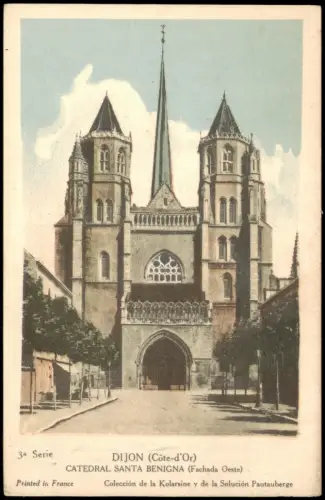 Dijon (Dision) Dijon Catedral de Santa Benigna - Fachada Oeste 1928