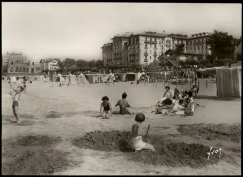 Hendaye Hendaia La Plage et l'Hôtel Eskualduna et l'Hôtel Eskualduna 1935